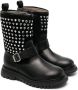 Monnalisa studded buckled ankle boots Black - Thumbnail 1