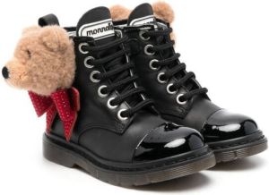Monnalisa Teddy Bear-detail ankle boots Black