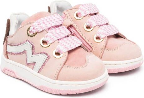 Monnalisa Teddy Bear patch low-top sneakers Pink