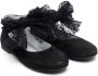 Monnalisa tulle-bow detail ballerina shoes Black - Thumbnail 1