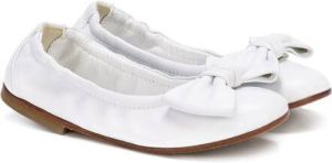 MONTELPARE TRADITION bow front ballerina shoes White