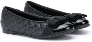 MONTELPARE TRADITION bow quilted ballerina shoes Black