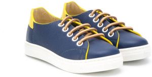 MONTELPARE TRADITION contrast-trimmed low-top sneakers Blue