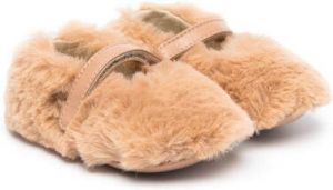 MONTELPARE TRADITION faux-fur touch-strap shoes Brown