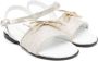 MONTELPARE TRADITION glitter-detail leather sandals Gold - Thumbnail 1
