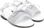 MONTELPARE TRADITION glitter-detail leather sandals Silver - Thumbnail 1