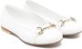 MONTELPARE TRADITION horsebit-detail leather ballerina shoes White - Thumbnail 1