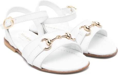 MONTELPARE TRADITION horsebit-detail leather sandals White