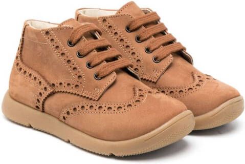 MONTELPARE TRADITION perforated suede ankle boots Brown