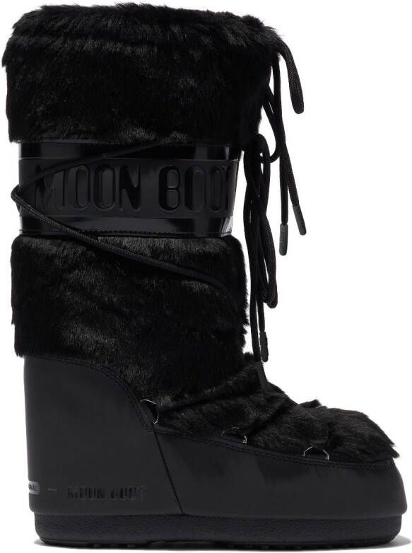 Moon Boot Icon faux-fur snow boots Black