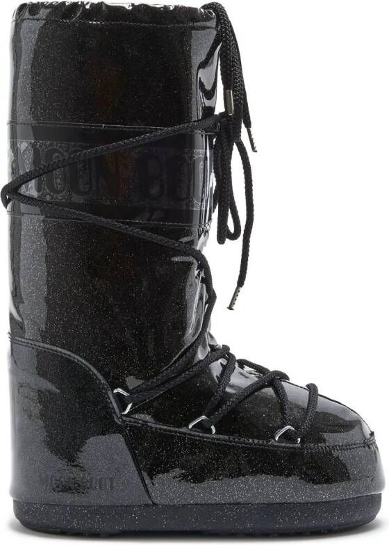 Moon Boot Icon Glitter snow boots Black