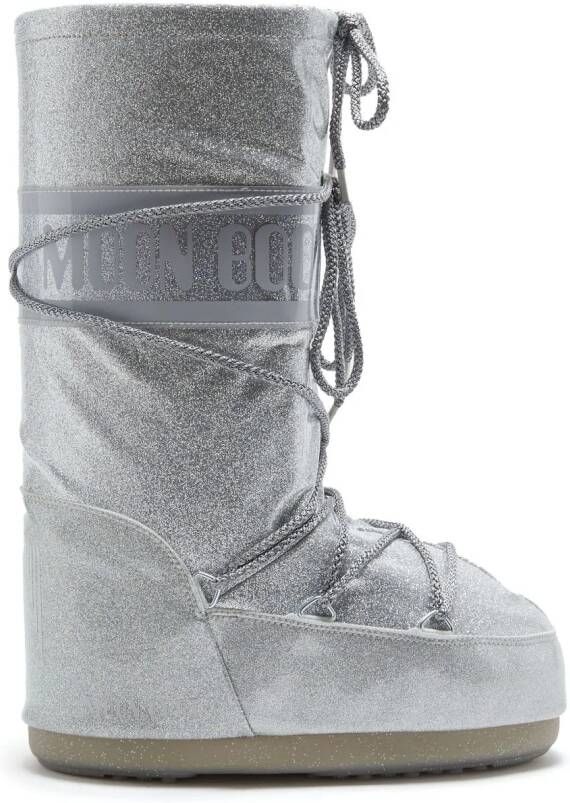 Moon Boot Icon Glitter snow boots Silver