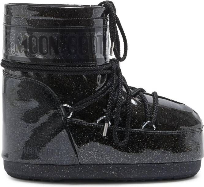 Moon Boot Icon Low Glitter boots Black