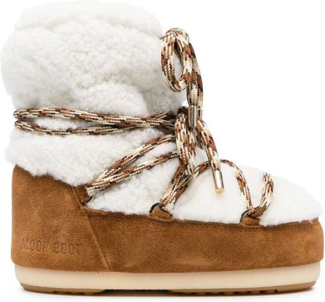 Moon Boot Icon Low shearling boots Brown