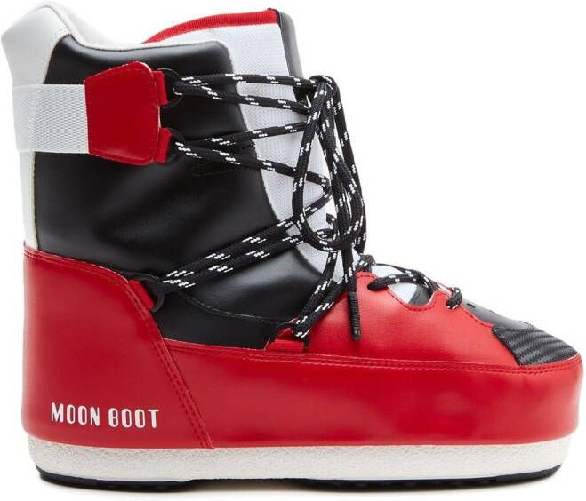 Moon Boot Boston lace-up sneaker boots Red