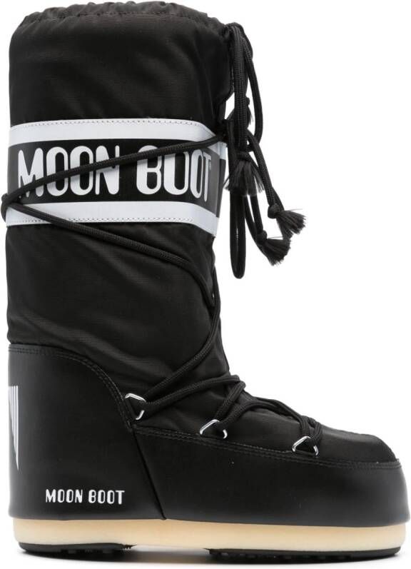 Moon Boot Icon panelled waterproof boots Black