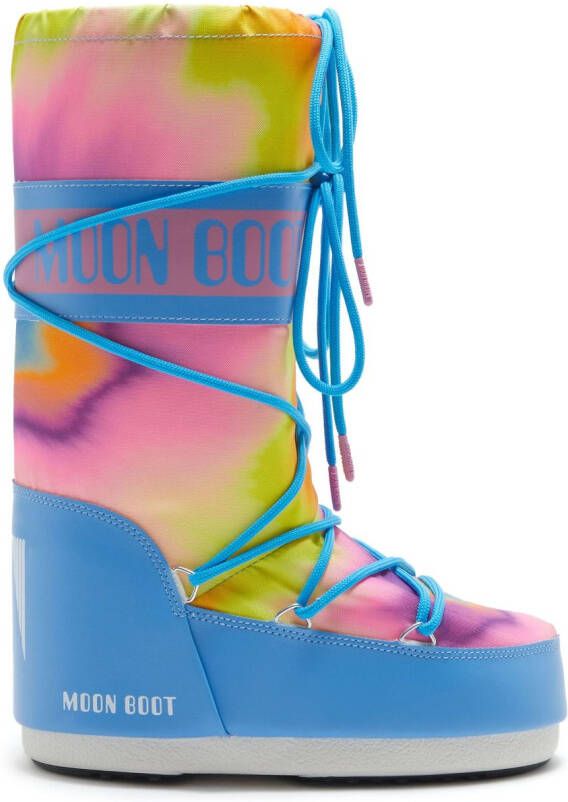 Moon Boot Icon tie-dye padded boots Blue