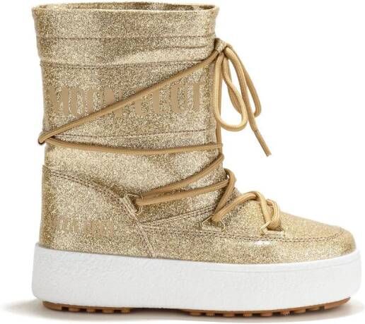 Moon Boot Kids Icon Junior glitter snow boots Gold