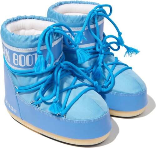 Moon Boot Kids Icon logo-print boots Blue