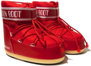 Moon Boot Kids Icon logo-tape snow boots Red