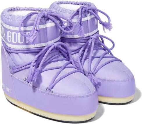 Moon Boot Kids Icon panelled ankle boots Purple