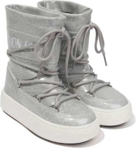 Moon Boot Kids Jtrack Glitter snow boots Silver
