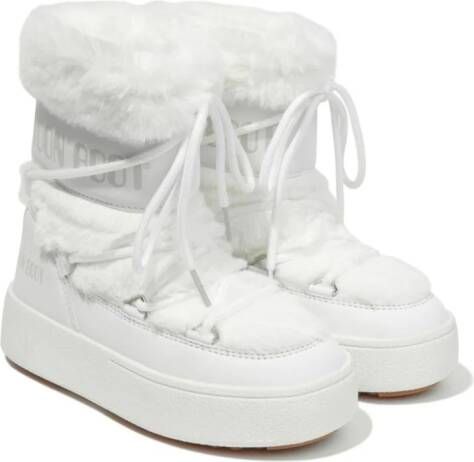 Moon Boot Kids Jtrack logo-print snow boots White