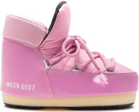 Moon Boot Kids logo-print ankle-length boots Pink