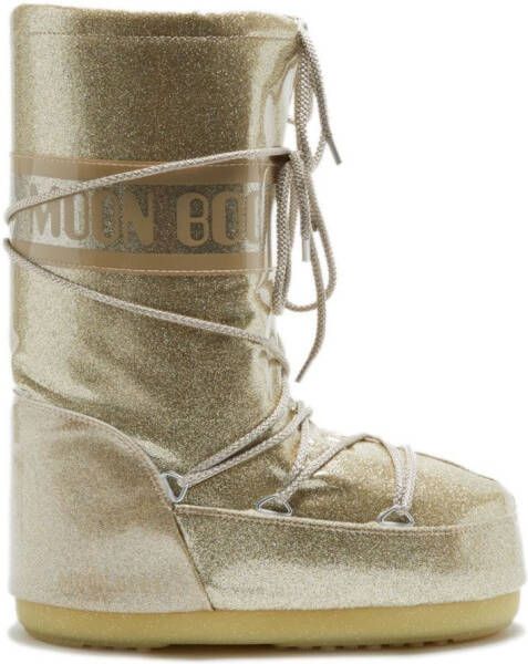 Moon Boot Kids logo-print glitter-detailing boots Gold