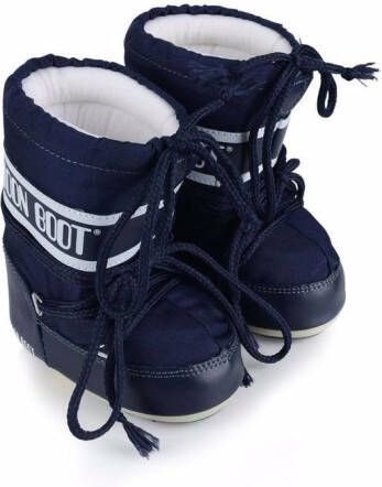 Moon Boot Kids logo-print snow boots Blue