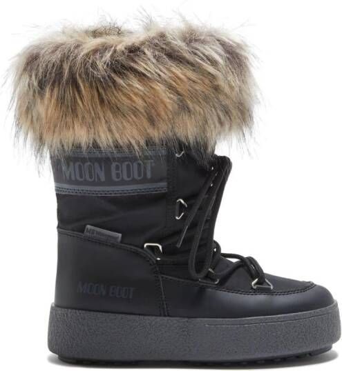 Moon Boot Kids ProTECHt Monaco faux-fur snow boots Black