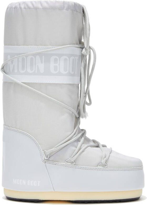 Moon Boot lace-up logo-print boots Grey