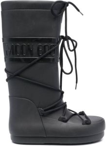 Moon Boot lace-up rain boots Black