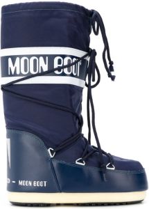 Moon Boot logo drawstring boots Blue