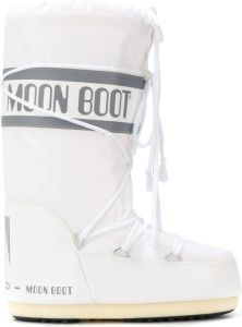 Moon Boot logo drawstring boots White