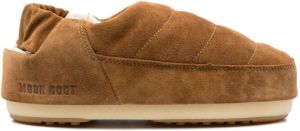 Moon Boot padded suede mules Brown