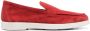 Moorer almond-toe suede loafers Red - Thumbnail 1