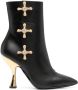 Moschino 100mm faucet-detail leather boots Black - Thumbnail 1