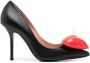 Moschino 100mm heart-detail leather pumps Black - Thumbnail 1