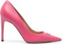 Moschino 100mm logo-lettering pumps Pink - Thumbnail 1