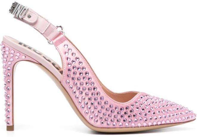 Moschino 105mm crystal-embellished pumps Pink