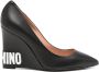 Moschino 105mm wedge heel pumps Black - Thumbnail 1