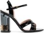 Moschino 110mm patent leather sandals Black - Thumbnail 1