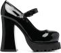 Moschino 125mm chunky leather pumps Black - Thumbnail 1