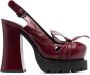 Moschino 125mm slingback leather pumps Red - Thumbnail 1