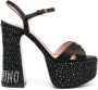 Moschino 145mm crystal-embellished sandals Black - Thumbnail 1