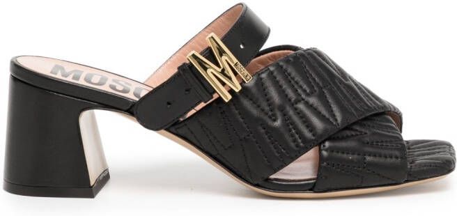 Moschino 60mm leather mules Black