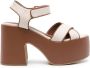 Moschino 70mm leather sandals Neutrals - Thumbnail 1