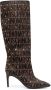 Moschino 75mm crystal-embellished boots Brown - Thumbnail 1