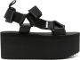 Moschino 80mm platform sandals Black - Thumbnail 1